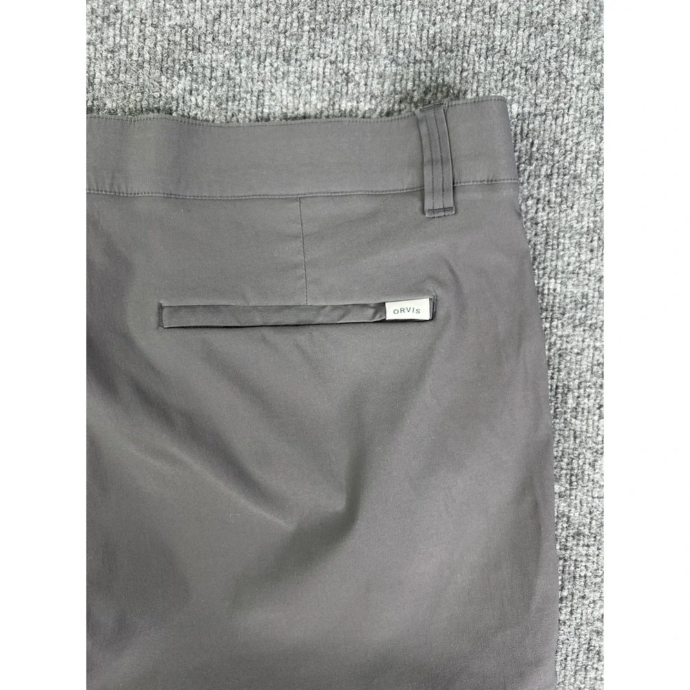 Orvis Tech Pants Mens 36x32 Gray Stretch Nylon Outdoor Hiking Trousers‎